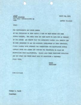 President George D. Woods - Chronological Records - Volume 1 - January - March 1963