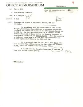 Country Files - Taiwan - Correspondence - Volume 1