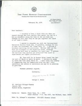 President George D. Woods Country Correspondence Files: Argentina - Correspondence 01