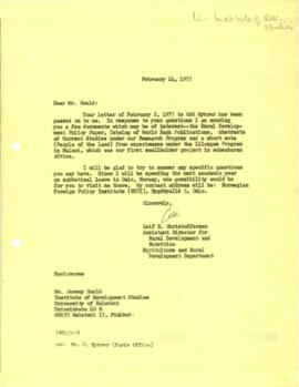Bank Administration and Policy : Institute of Development Studies - 1975 / 1977 Correspondence - ...