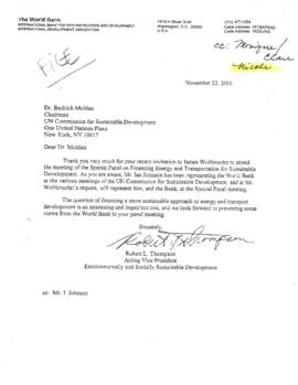 Office of the President's Correspondence Files - Wolfensohn - Correspondence - Volume 2