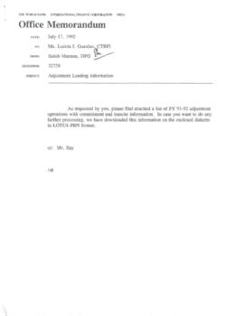 Structural Adjustment Lending (SAL) Files - Book 7