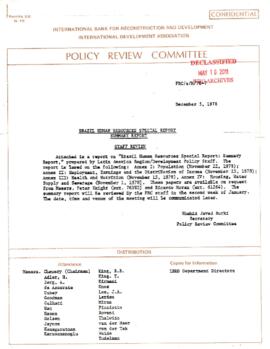 Development Policy - Policy Review Committee [PRC] - Human Resources Special Report - Brazil - De...