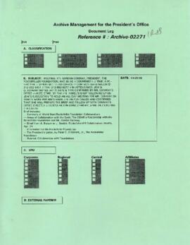 President Wolfensohn - Briefing Book for President's Meetings and Events - Gordon Conway - Presid...