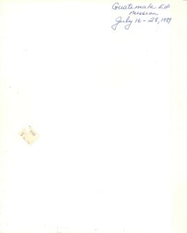 Shelton H. Davis - Field Notes - Guatemala - EIP Mission - Earthquake Reconstruction