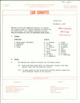 Loan Committee - Minutes - 1975