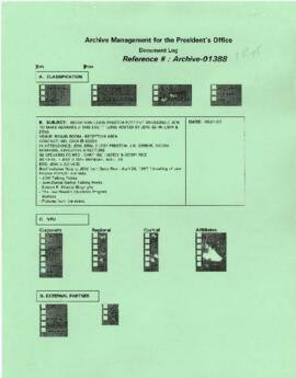 President Wolfensohn - Briefing Materials for President's Speeches - Reception - Lewis Preston Po...