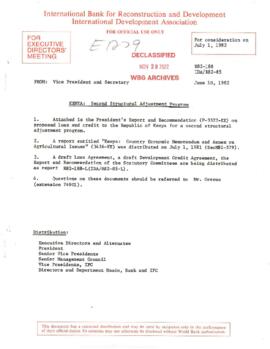Kenya - Second Structural Adjustment Program (02) - Loan Committee Project File - Volume 02