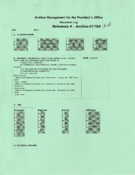 President Wolfensohn - Briefing Book for President's Meetings and Events - Briefing - Great Lakes...