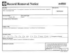 Guidelines for the Resettlement of Transmigrants in Indonesia - Case Studies from South Kalimanta...