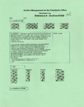 President Wolfensohn - Briefing Book for President's Meetings and Events - Robins Jackson - Presi...