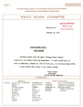 Development Economics and Chief Economist [DEC] - Policy Review Committee - PRC/s/M75-1, PRC/s/M/...