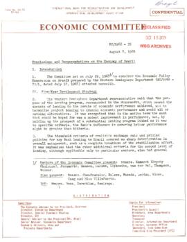 Economic Committee Papers - Brazil - EC/M/68-35 - Conclusions and Recommendations on the Economy ...
