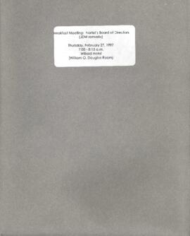 President Wolfensohn - Briefing Materials for President's Speeches - Breakfast Meeting - Nortels ...