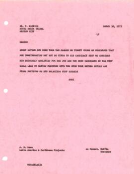 Omer Hursit Calika - Chronological Files, 1973-01 - 1973-03