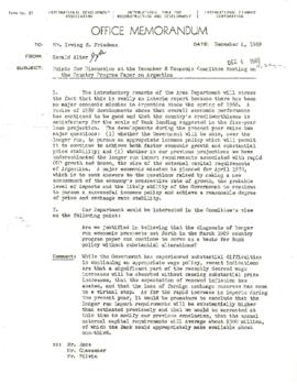 Economic Committee Papers - Argentina - Points for Discussion at the December 8 Economic Committe...