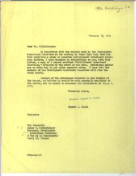 Records of President Eugene R. Black - Correspondence - Correspondence - Volume 2 (M-W)