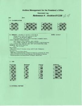 President Wolfensohn - Briefing Book for President's Meetings and Events - Briefing - Yacyreta Da...