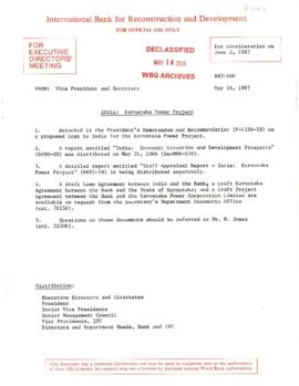 India - Karnataka Power Project - Loan Committee Project File