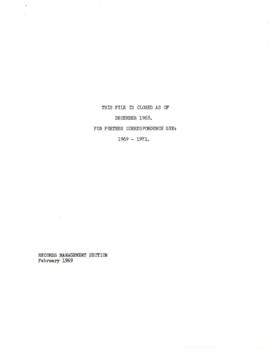 Japan - IBRD - Depository General - 1966 - 1968 Correspondence