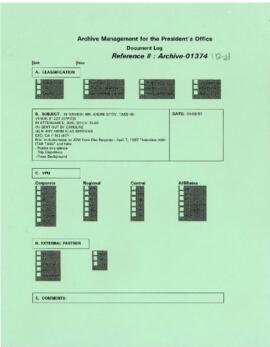 President Wolfensohn - Media Coverage and Interviews - Interview - Mr Andre Sitov - Tass - April ...