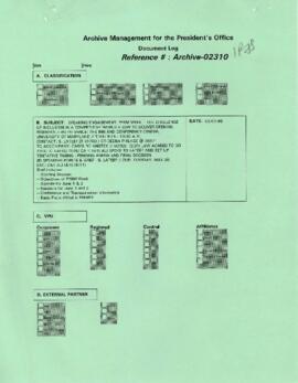 President Wolfensohn - Briefing Materials for President's Speeches - Poverty Reduction and Econom...