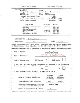 Central Power Transmission Project - India - Loan 2283 - P009806 / Power Project - Rihand Transmi...