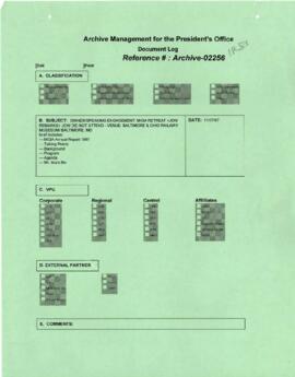 President Wolfensohn - Briefing Materials for President's Speeches - Dinner and Speaking Engageme...