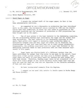 Development Policy - Commodities - Sugar - April 1977 - January 1978