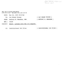 Population, Health and Nutrition [PHN] - Kenya - Nutrition - General - 1993 Correspondence - Volu...