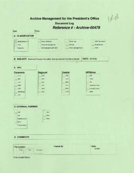 President Wolfensohn - Briefing Book for President's Meetings and Events - Business Process Innov...