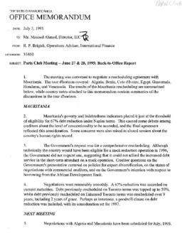 Paris Club - 95-05 (July 27-28, 1995 meeting)