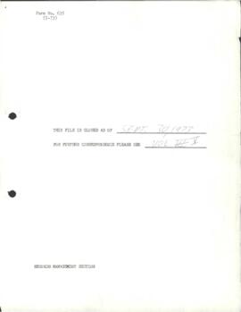 Operations - Research 1972 / 1974 Correspondence - Volume 5