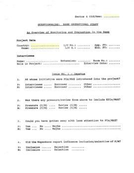 An Overview in Monitoring and Evaluation in the World Bank - An OED Study - Correspondence - Volu...