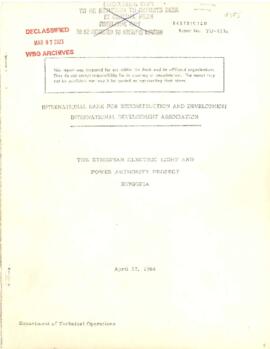 Ethiopia - Ethiopian Electric Light and Power Authority [EELPA] - Reports - Volume 2
