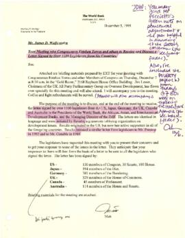 President Wolfensohn - Briefing Book for President's Meetings and Events - Capitol Hill Visits - ...