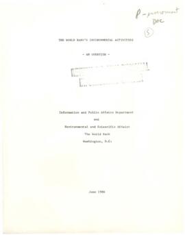 Operational Policy - P - Environment, Science and Technology Documents 1984 / 1986