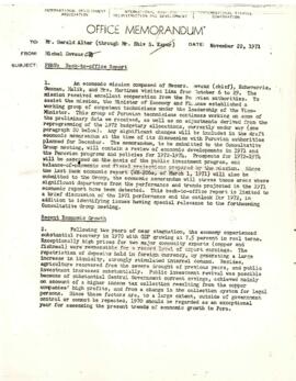 Economic Committee Papers - Peru - Back to Office [BTO] Report