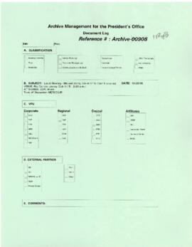 President Wolfensohn - Briefing Book for President's Meetings and Events - Luncheon Meeting - Mic...