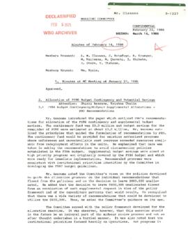 President Clausen's Personal Files on Managing Committee - Minutes 06