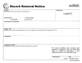 General Research Advisory Panel correspondence - v.1