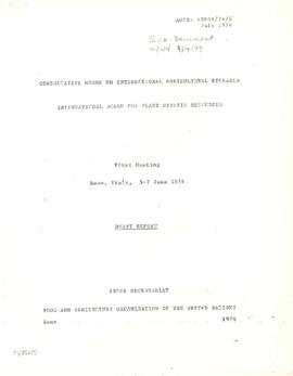 Consultative Group on International Agricultural Research [CGIAR] - G-12 - International Board fo...