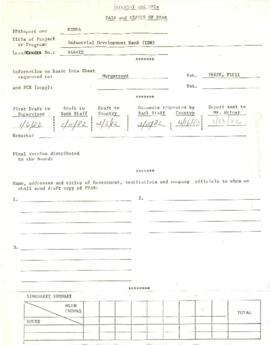 Kenya - Industrial Development Bank Project - Correspondence files