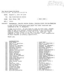 Population, Health and Nutrition [PHN] - Guatemala - Health - General - 1993 Correspondence - Vol...