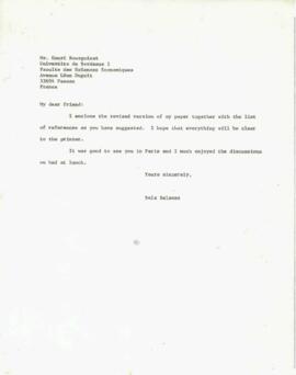 Bela Balassa's chron files - September 1981
