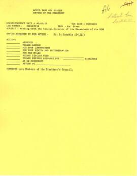 President Barber B. Conable Liaison Files - International Finance Institutions - Correspondence