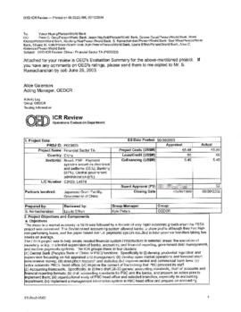 China - Financial Sector Technical Assistance - Evaluation Reports