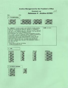 President Wolfensohn - Briefing Book for President's Meetings and Events - Ken Thornton - Global ...