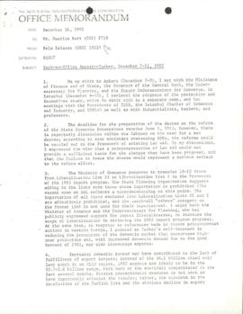 Bela Balassa's chron files - December 1982