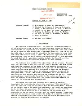 President Clausen's Personal Files on Senior Management Council - Minutes 03
